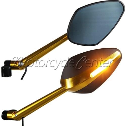 CNC Turn Signals lights Mirrors Led Rearview Mirror For Honda Hornet CB600F CB900 250 CB125F CB650F Grom 125 MSX NC700 400X