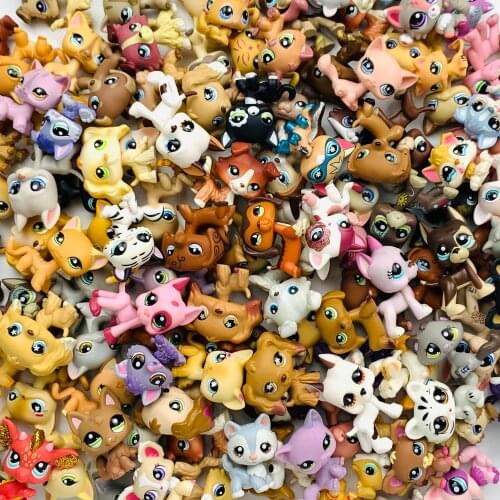 LPS CAT random old Pet Shop Toys cute short hair cats great dane collie dachshund spaniel dogs girls Collection toys