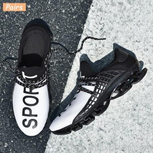 Men Shoes Plus Size Black Lace Up Adult Male Shoes Massage Men Trainers Shoes Outdoor Anti Slip Men Running Shoes