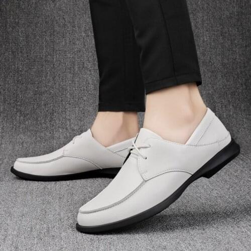 2021 Summer Four SeasonsOfficer Business Hollow out Formal Oxford Men Breathable Oxfords Slip on Lace up Male Flat Dress Oxford