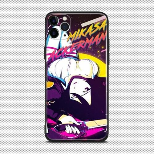 Mikasa Ackerman Red Scarf anime For iPhone se 6 6s 7 8 plus x xr xs 11 pro max soft silicone phone case cover shell