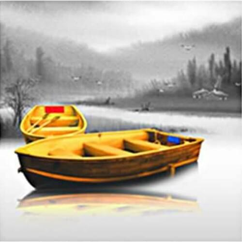 5D full gear diamond embroidery kit pattern diamond painting almaznaya mosaic bead picture of rhinestones Boat & landscape AS906