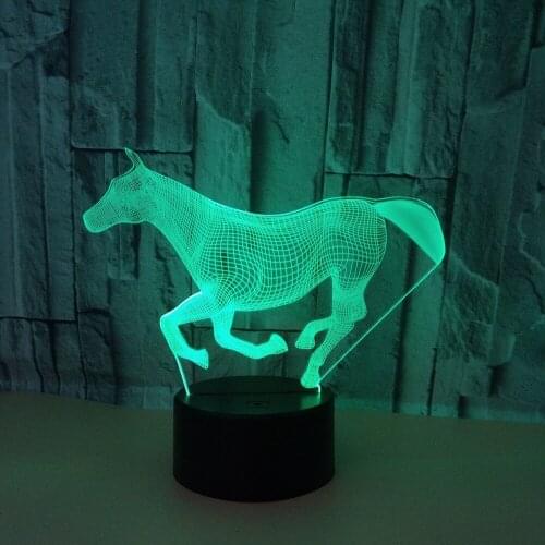 New 3d Multi Color Night Lamp Remote Control Touch Switch 3d Small Table Lamps Gift Factory wholesale Desk Lamp