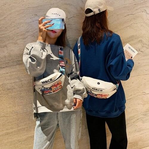 2021 New Canvas Sports Waist Bag Running Messenger Small Bag Single Shoulder Diagonal Adult and Child Crossbody Bags for Women