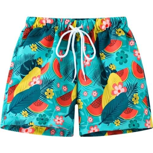 New Summer Boy Shorts Beach Swimming Shorts Baby Boys Shorts Kids Fashion Print Casual Shorts Swimwear Trunk 2-8Y