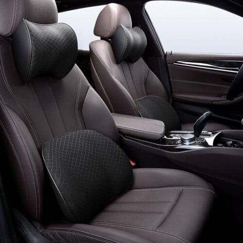 Soft Memory Foam Car Headrest Pillow Car Lumbar Support Pillow Breathable Waist Pillow For Car Neck Pillow Support