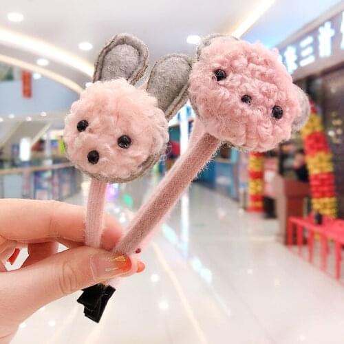 2019 Winter Cute Cartoon Animals Cashmere Soft Hairbands Children Lovely Princess Hair Bands Headband Kids Hair Accessories