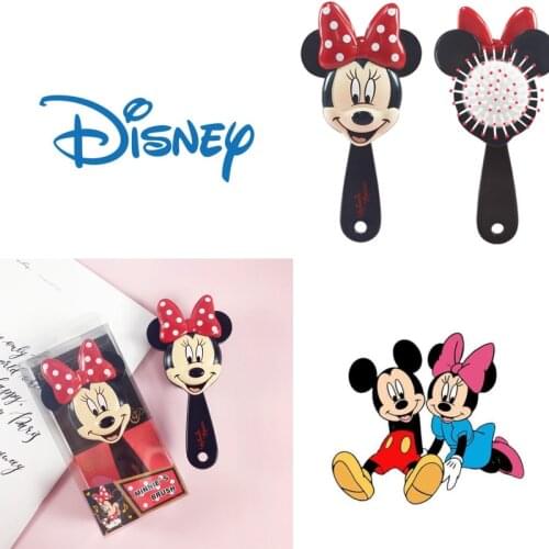 Disney Mickey Minnie Comb Children Cute Air Cushion Massage Comb Cartoon Hair Care Brush Baby Girl Dress Up Cosmetics Toys Gifts
