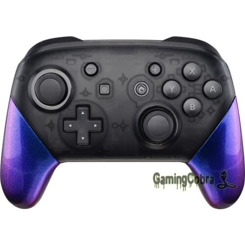 EXtremeRate Custom Glossy Chameleon Replacement Handle Grips Shell for Nintendo Switch Pro Controller