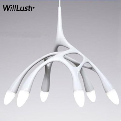 Modern Next NLC pendant lamp home office Cafe hotel restaurant shop dinning living room Black White Resin Paw suspension light