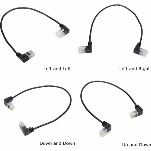 Superfine Ultra Slim Cat6 Ethernet Cable RJ45 Right Left Up Down 90 Degree Angle UTP Network Patch Cord Cat6a Lan Short Cable