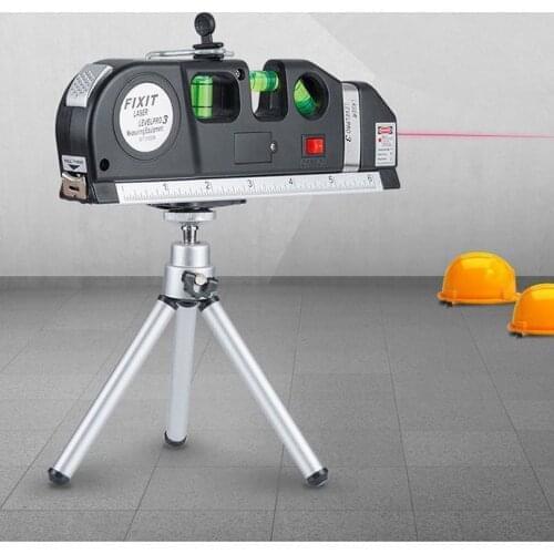 MultipurposeLaser Horizon Vertical Measure Tape Horizontal Ruler 4 in 1 Infrared Laser Level Cross Line laser tape
