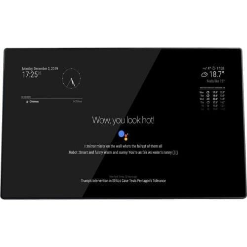 13.3inch Magic Mirror, Voice Assistant, Touch Control, Raspberry Pi 3A+ Inside,US/EU/UK 12V power adapter