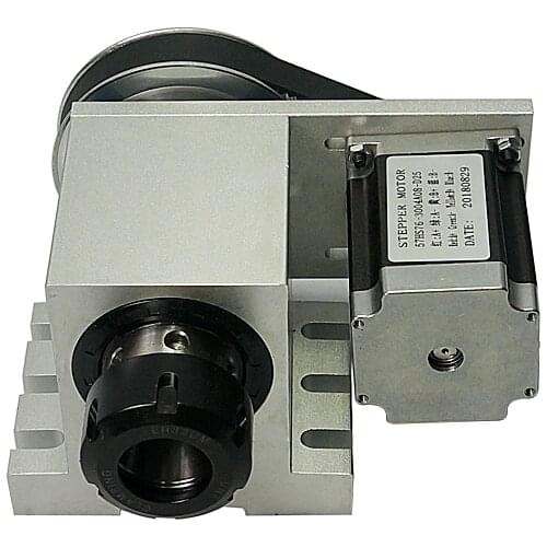 Rotary axis with collet 4th axis harmonic drive 3M-6-ER32 with ER32 Collet chuck