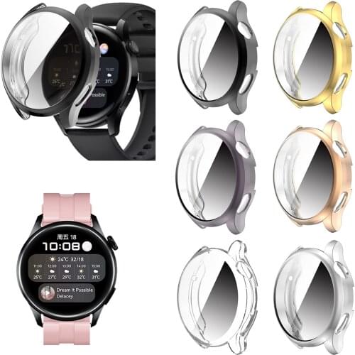 Fashion TPU Full Screen Protector Cover Case For huawei watch3 46mm /3 pro Smart Watch Bumper Shell Cases for Watch 3 Pro 48mm