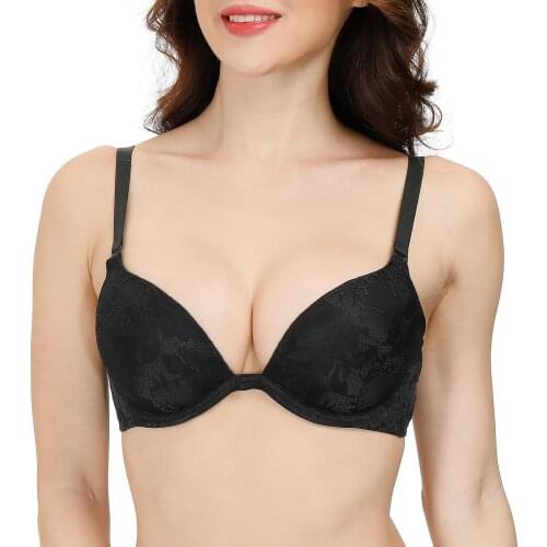 YBCG Women Bra Padded Push Up Bras for Women Plunge Underwire Lace Lingerie Gather Adjustable Underwear Plus Size Brassiere