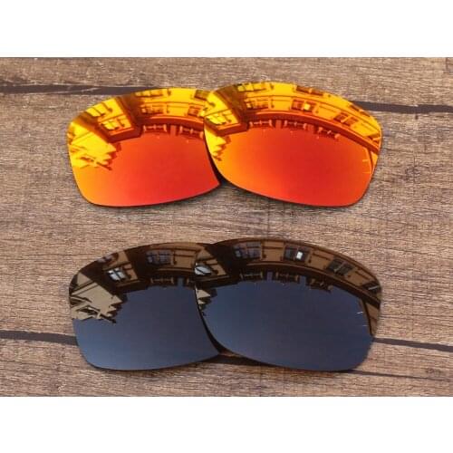 Vonxyz 2 Pairs Ruby Mirror & Bronze Brown Polycarbonate Replacement Lenses for-Oakley Jupiter Squared Frame