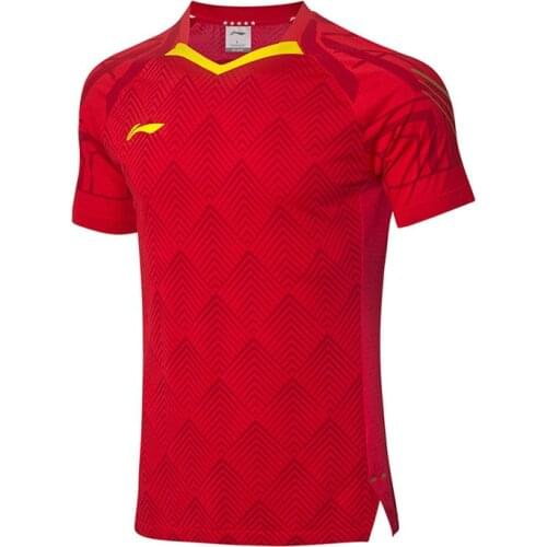 2020 Li-ning Table Tennis Clothing China National Team Men Women Short-sleeved World Table Tennis Competition Sportswear Jersey