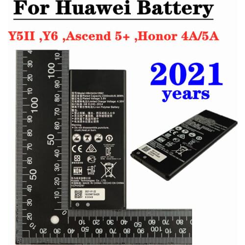 2021 2200mAh HB4342A1RBC Battery For Huawei Y6 Y5II Y5 II 2 Ascend 5+ Honor 4A SCL-TL00 Honor 5A LYO-L21 Replacemen Batteries