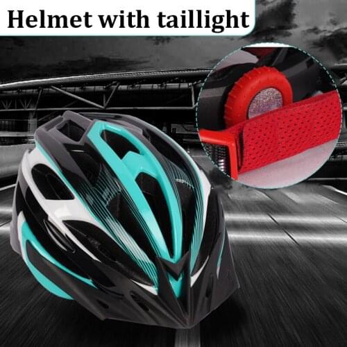 2021 Mountain Bike Riding Helmet with Taillight Design Adjustable Band Portable Durable Detachable Light for Women Men N66
