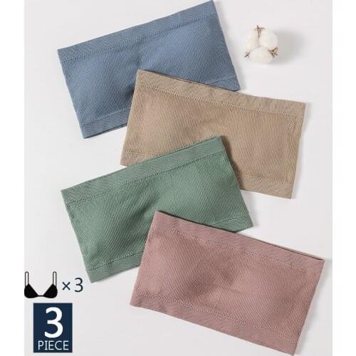 3PCS/lot Seamless Bra With Pads Strapless Sexy Bras For Women 1/2 Cup Bra Wireless Brassiere Push Up Lingerie BH Thin Underwear