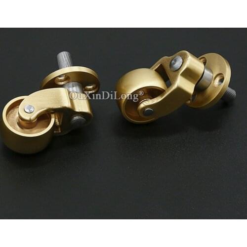 4PCS European Pure Brass Furniture Casters Table Chair Sofa Furniture Runners Rollers Universal Wheels 778Q