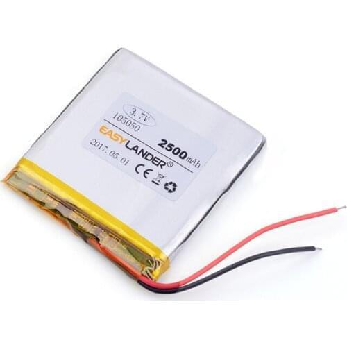 105050 3.7V 2500mAh Rechargeable li-Polymer Li-ion Battery For mobile power supply tablet GPS navigator phone DVR 955151