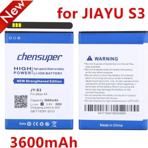 New Arrivals 3600mAh JY-S3 Jy S3 For Jiayu S3 Battery Global with Online Tracking Number