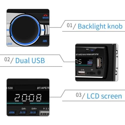 Car Radio Multimedia Video Player HD Touch Screen Car Stereo In Dash MP3 Player FM USB Radio Bluetooth-compatible For Car