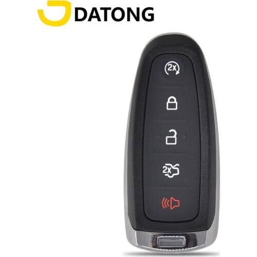 Datong World Auto Smart Card Key Case For Ford Explorer Edge Escape Flex Taurus 5 Button Smart Card Keyless Cover Shell