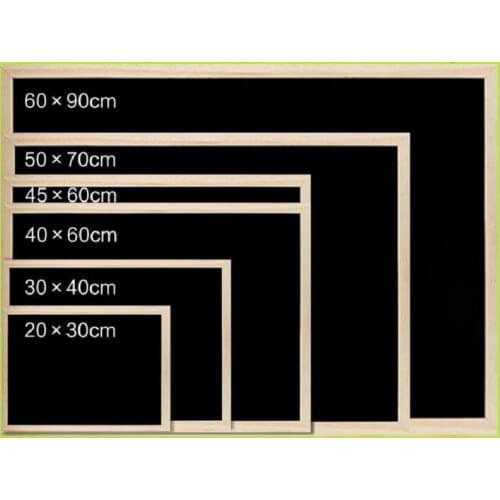 Solid wood double-sided magnetic blackboard Creative restaurant price menu table hanging blackboard 30/40/50/60cm
