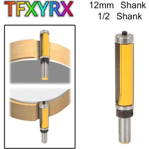 1pc 12mm 1/2inch Shank Flush Trim Pattern Router Bit Top&Bottom Bearing Milling Cutter for Wood Woodworking Tools