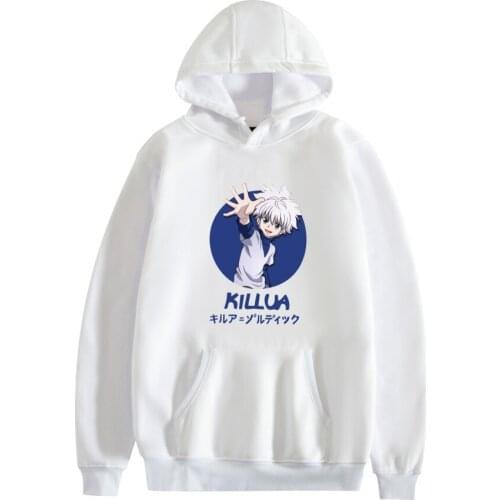 Killua Hunter Hoodie Solid Color Hoodie Wear Couples Sweatshirt Long Sleeve Student Autumn Casual Hooded Street Wear 2021