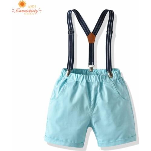 Summer New Arrivel Overalls Kids Clothing Shorts Cartoons Casual Printing Denim Jumpsuits Kids Clothes Suspender Pants