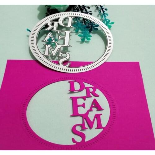 Round letter decoration Metal Cutting Dies for DIY Scrapbooking Album Paper Cards Decorative Crafts Embossing Die Cuts