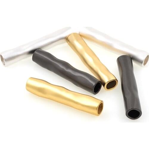 Brass Gold Long Tube Beads Loose Beads For Jewelry Bracelet Making DIY Findings