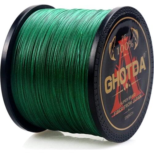 GHOTDA 8 Strands 1000M PE Braided Fishing Line tresse peche Saltwater Fishing Weave Superior Extreme Super Strong 22LB to 78LB