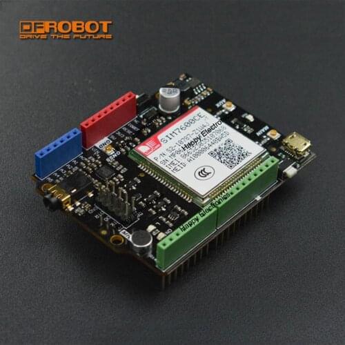 DFRobot SIM7600CE-T 4G LTE 3G 2G Multi-frequency communication and GNSS positioning Shield module for Arduino UNO Leonardo Mega