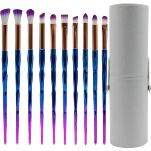 Makeup Brush Set Eyeshadow Concealer Lip Cosmetics Make Up for Beginner Powder Foundation Beauty Tools with Storage Tube