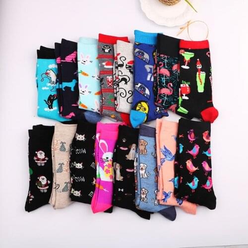 Fashion Cotton Happy Socks Soft Sox Beautiful Curve Men Funny Women Ladies Girls Art Socks