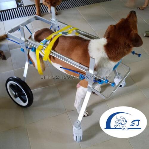 Dog Walking Wheels Stroller Dog Rehabilitation Training Wheelchair Support Adjustable Disabled Walking Auxiliary Trainer For Dog