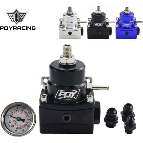 AN8 high pressure fuel regulator w/ boost - 8AN 8/8/6 EFI Fuel Pressure Regulator with gauge PQY7855