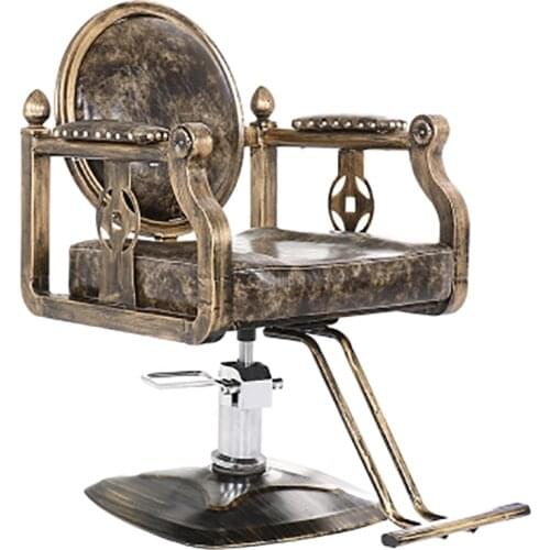 Schoonheidssalon Retro Barber Chairs Soft Salon Stools Beauty Salon Retro Armchair Adjust Makeup Chair Hair Salon Furniture