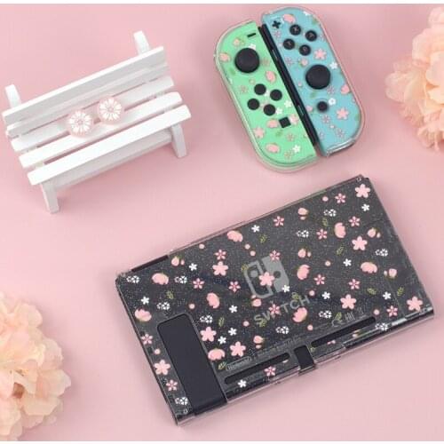 Sakura Transparent Case for Nintendo Switch Protective Shell PC Hard Cover Housing NS Game Console Case Box For Nintendo Switch