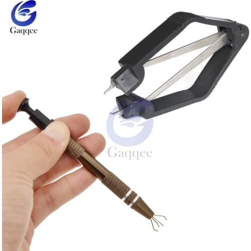 1Pcs IC Chip Extractor Motherboard Circuit Board Component Puller Tool Chip Spring Assisted BGA Soldering Reworking Handtool