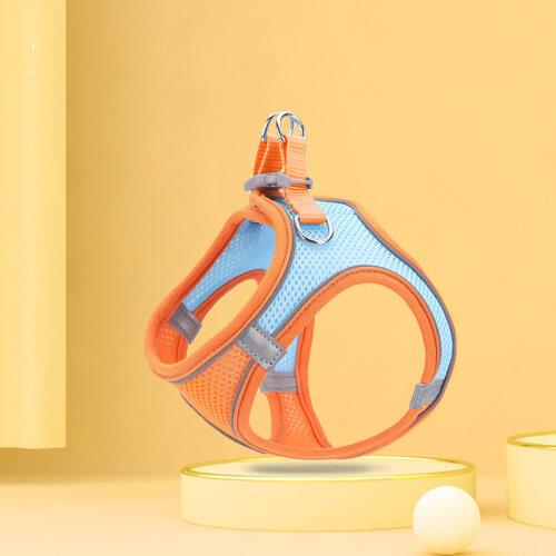 Small Dog Pets Harness Lanyard Set Breathable Breast-Band Vest Adjustable Cat Puppy Brace For Medium Dog Pomeranian Accessories