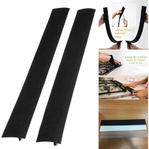 21inch Silicone Kitchen Stove Counter Gaps Cover Anti-static Non-tacky Oven Guard Spill Seal Slit Filler