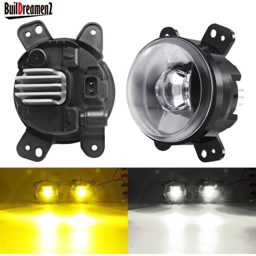 2 Pieces LED Fog Light Car Front Fog Lamp White Yellow 30W 8000LM 12V For Dodge Journey Charger Magnum