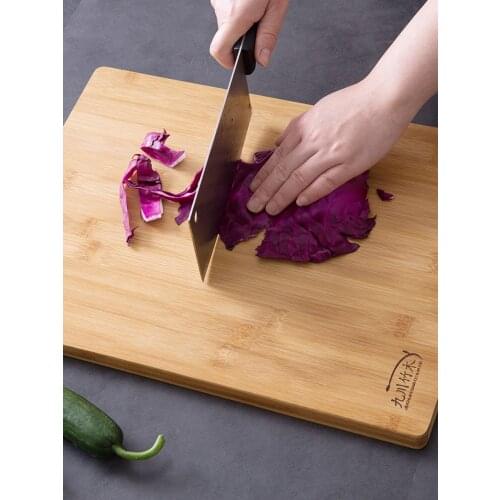 Natural Material Wood Color Thick Environmental Protection Large Bamboo Cutting Board Household Vegetable Cutting Kitchen Panel