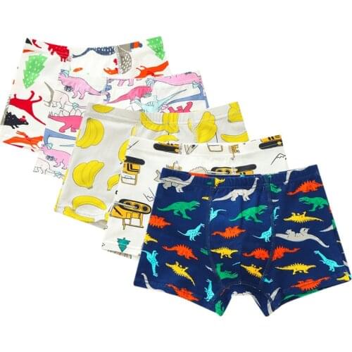 1 Pcs Kids Boys Underwear Dinosaur Boxer Cotton Childrens Underwear Boys Boxer Briefs Cartoon Dinosaur Kids Boy Underwear
